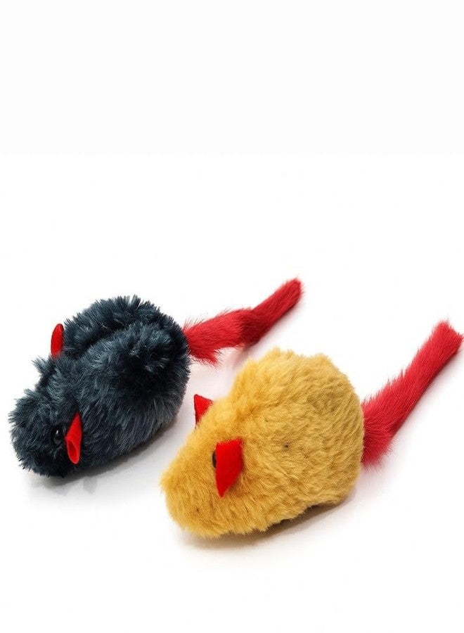 KittuPet لعبة كيتوبيت التفاعلية على شكل فأر تصدر صوتاً واقعياً - مصنوعة من القطيفة الناعمة، لعبة صيد طبيعية للقطط والقطط الصغيرة المنزلية - Image 1